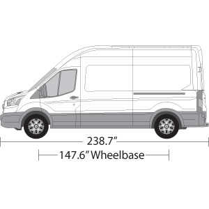 Ford transit vehicle wrap template #2
